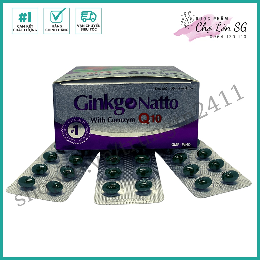 Hoạt huyết dưỡng não GINKGO NATTO WITH COENZYM Q10 tăng tuần hoàn não, bổ máu não