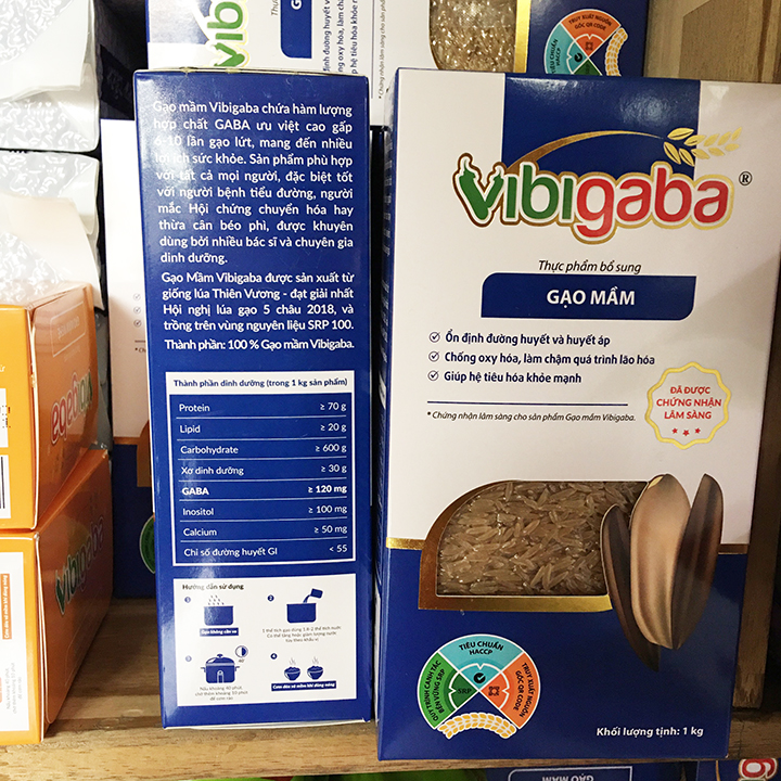 Gạo Mầm Vibigaba Hạt Ngọc Trời Gói 1Kg - Gạo cho người tiểu đường, giảm cân [CHÍNH HÃNG]