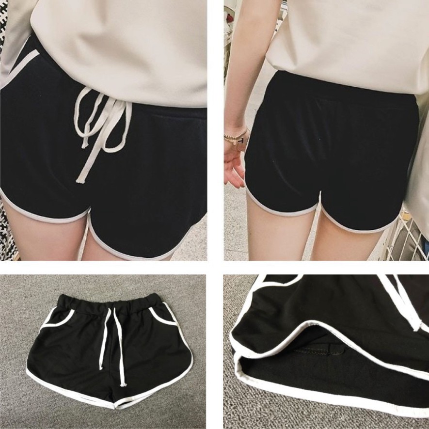 Quần short nữ Familylove - Quần ngủ nữ viền túi cạp chun chất liệu cotton 100% cực kỳ dễ chịu, thoáng mát