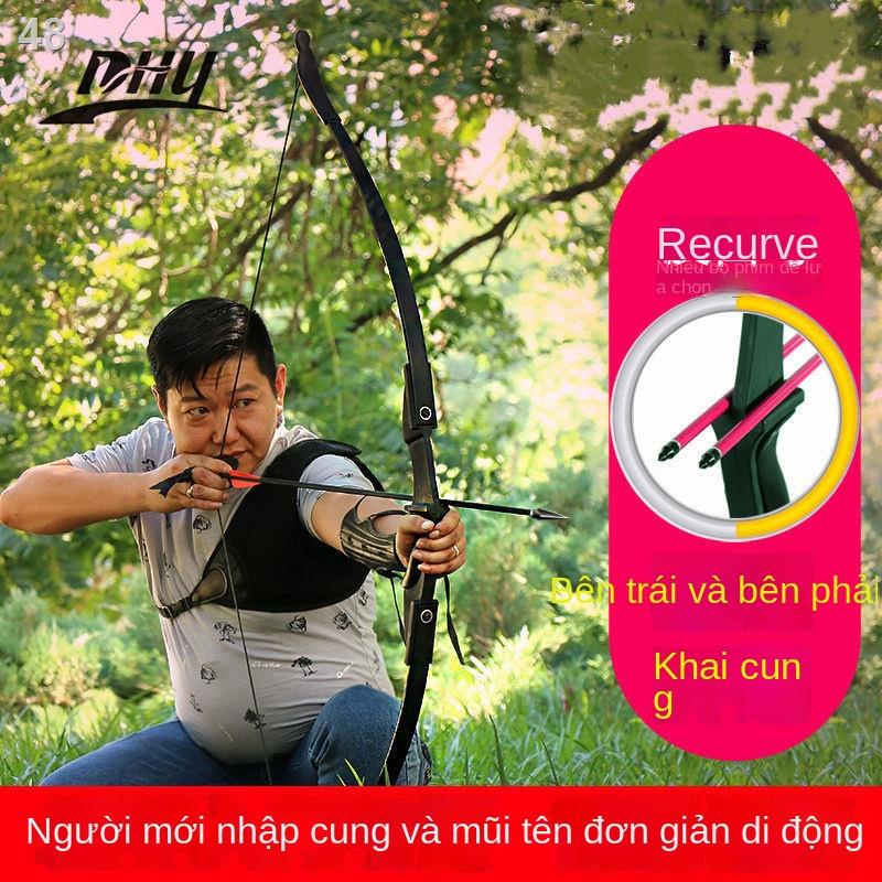 （Quà tặng trẻ em）Cung tên truyền thống bắn súng ngoài trời thể thao cổ đại tái phát thẳng kéo trẻ em mũi người lớn đồ ch