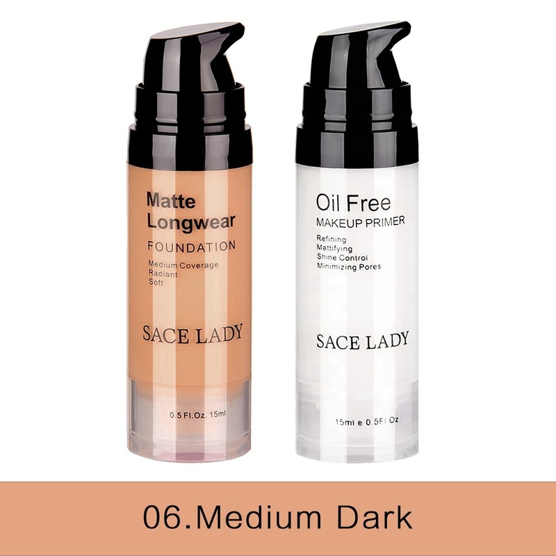 SACE LADY Concealer Full Cover Foundation Oil Free Primer+Matte Liquid Foundation Makeup Set  Nourishing and Moisturizing Liquid Foundation | BigBuy360 - bigbuy360.vn