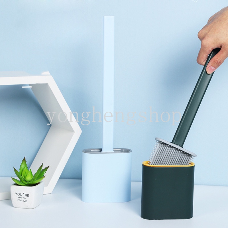 Bàn chải vệ sinh Toilet cán dài mềm mại gắn tường tiện dụng