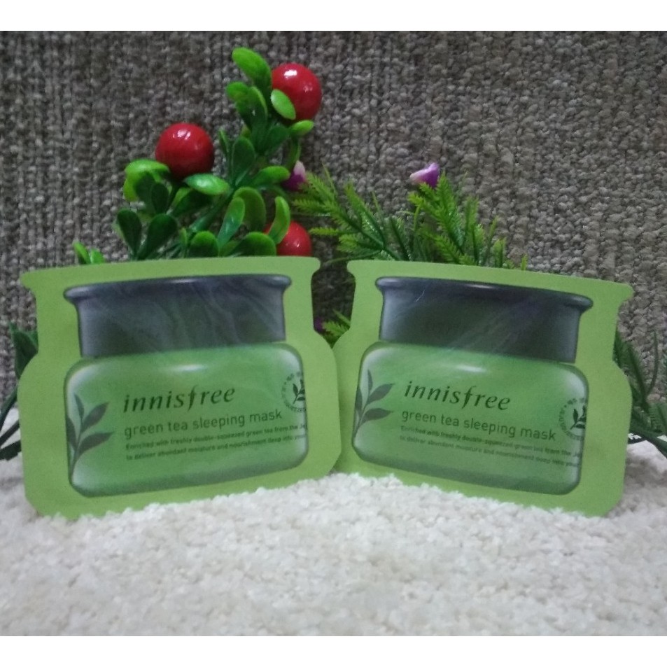 Combo 5 gói Sample Mặt nạ ngủ trà xanh Innisfree Green Tea Sleeping Mask