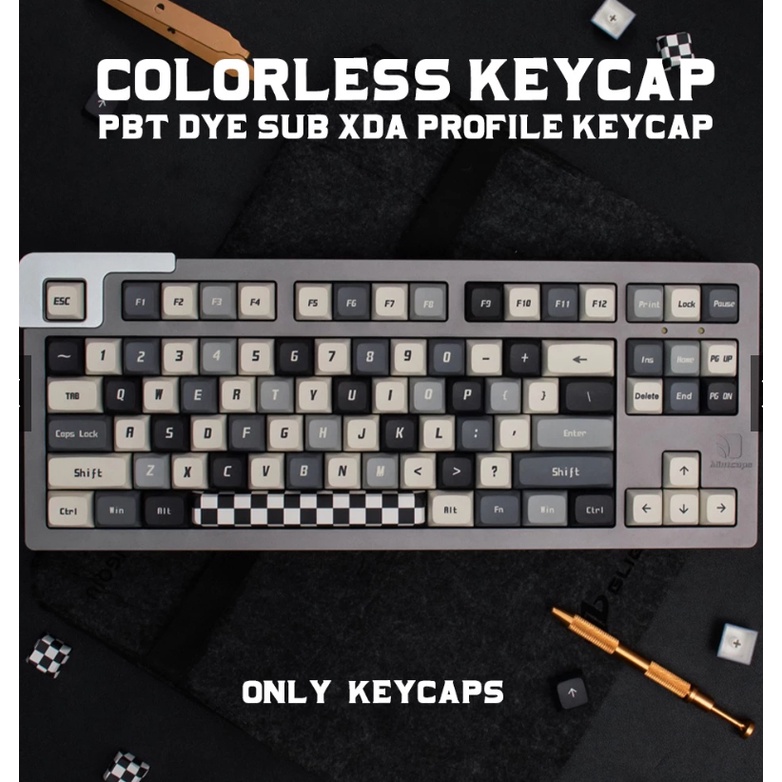 Nút Bàn Phím Cơ PBT 135 Phím Không Màu Cho 7U Space Bar 1.75U 2U