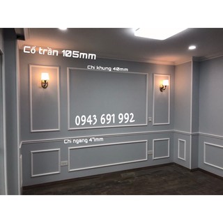 Thi công Phào Chỉ nhựa màu trắng PS composite đã hoàn thiện bề mặt cho căn hộ chung cư