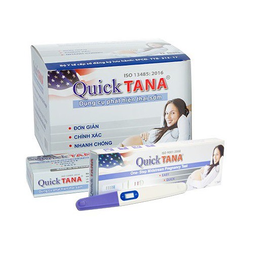 Bút thử thai QuickTana phát hiện thai nhanh, kết quả chính xác ( 1 bút ) - Bút thử thai Quick Tan Không cần dùng cốc thử