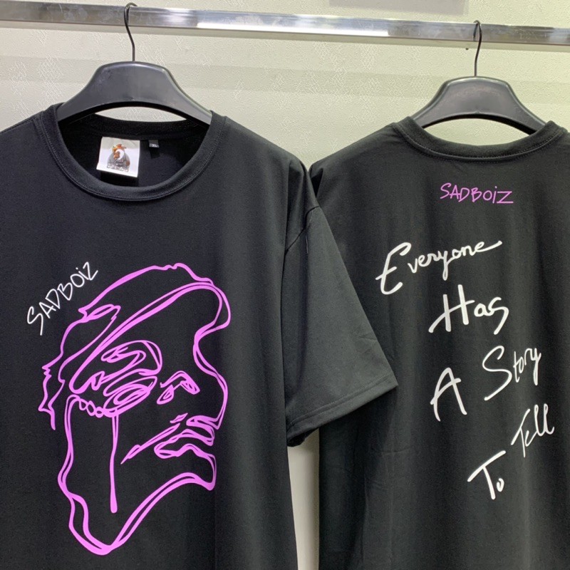 Áo thun sad boiz sad story logo hình thêu nam nữ áo sadboiz thêu mặt cười full tag | BigBuy360 - bigbuy360.vn