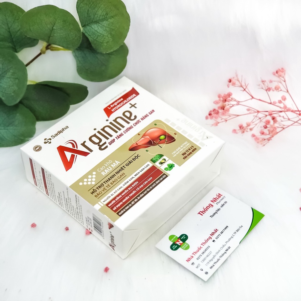 Viên uống thanh nhiệt giải độc gan mát gan Sadipha Arginin+ hộp 60 viên