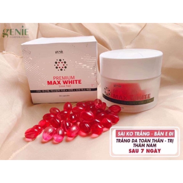 Viên Uống Trắng Da Max White Premium Genie 60 Viên