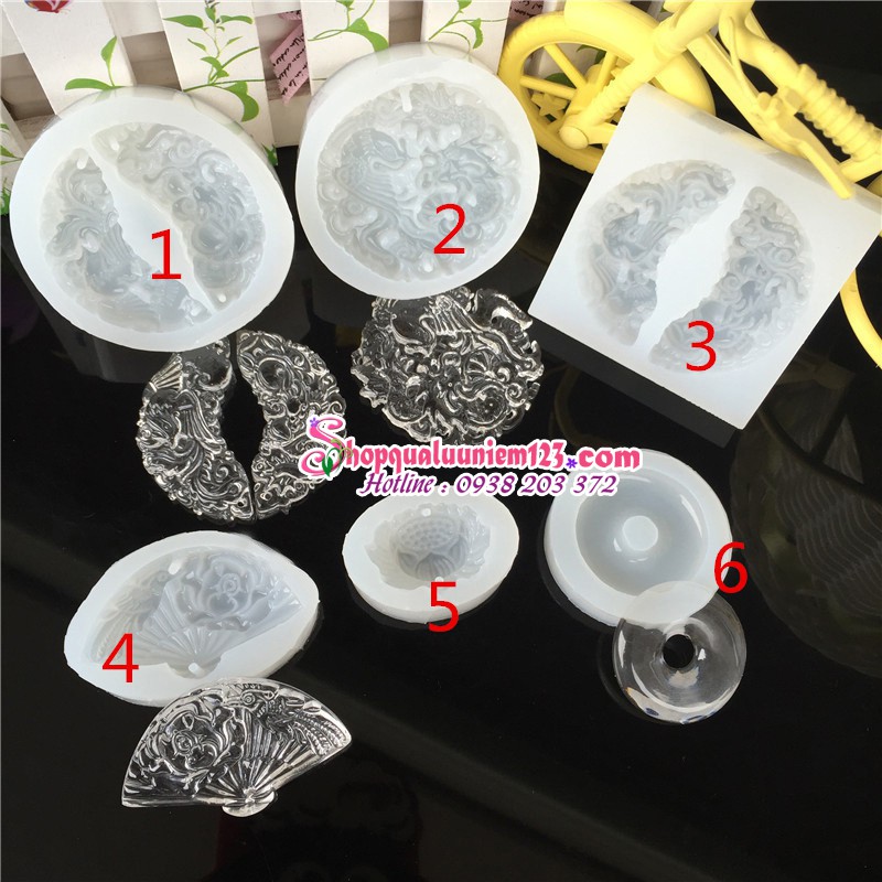 Khuôn làm resin hình Ngọc Bội Có 6 Kiểu trong sáng tạo Resin