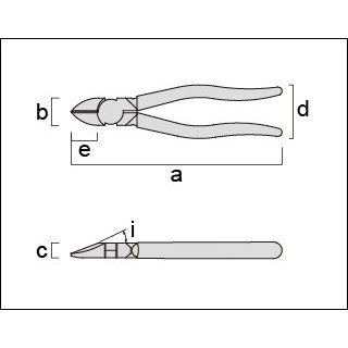 Kìm cắt kỹ thuật lưỡi tròn Fujiya 770-175