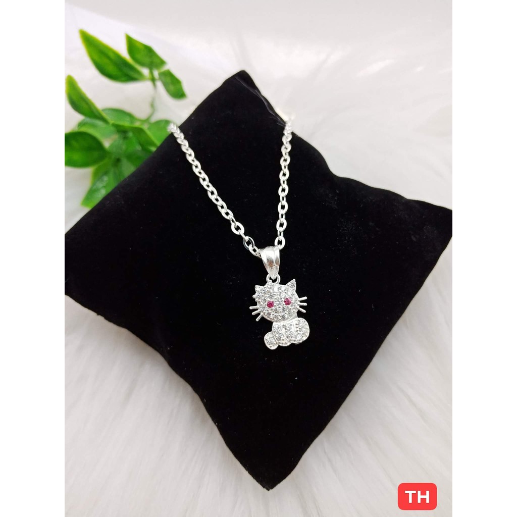 Dây chuyền bạc mặt mèo kitty cho bé