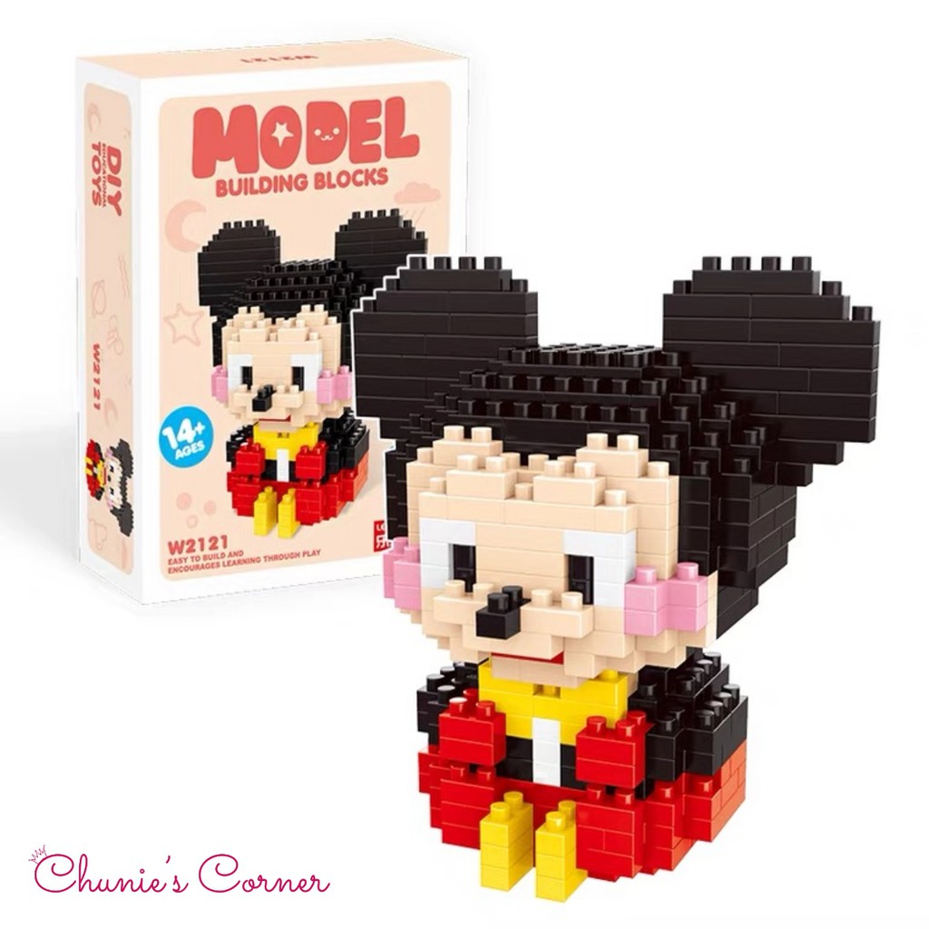 [Chunie] Mini Blocks- Đồ Chơi Mô Hình Lắp Ghép DIY Nhân Vật Hoạt Hình Disney Decor Cute