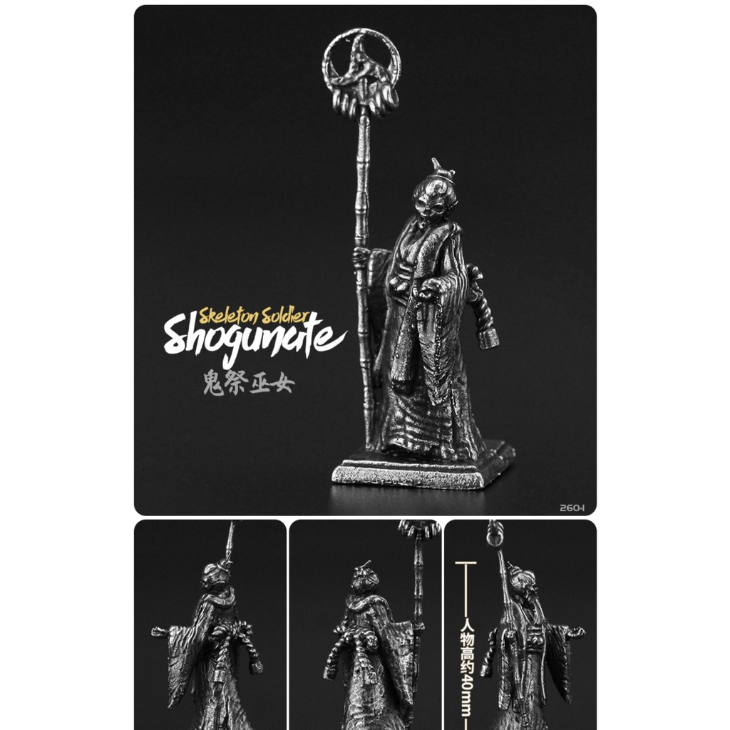 Mô Hình Đầu Lâu Người Lính Samurai Cổ Đại Bằng Kim Loại Để Bàn Trang Trí