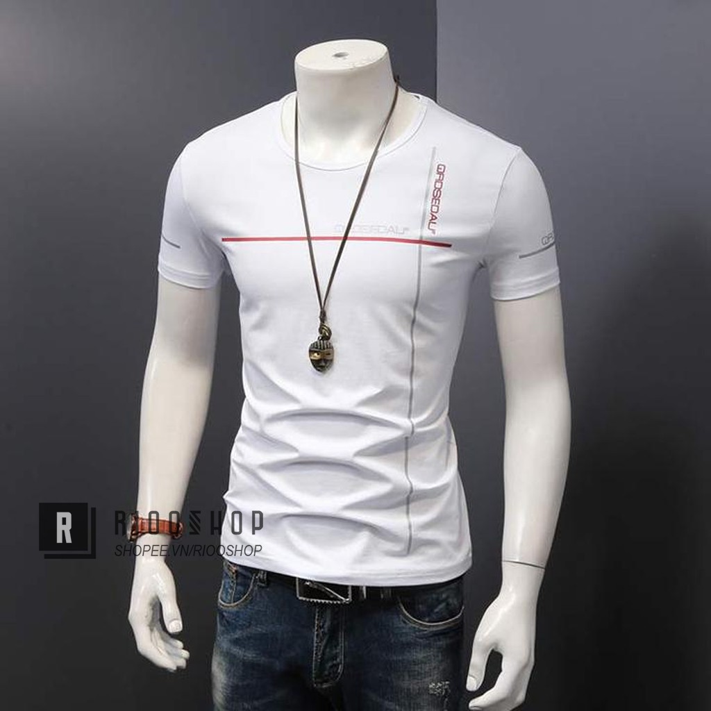 Áo thun nam tay ngắn hàn quốc đơn giản năng động RIN087V - áo phông nam tay ngắn Riooshop | BigBuy360 - bigbuy360.vn