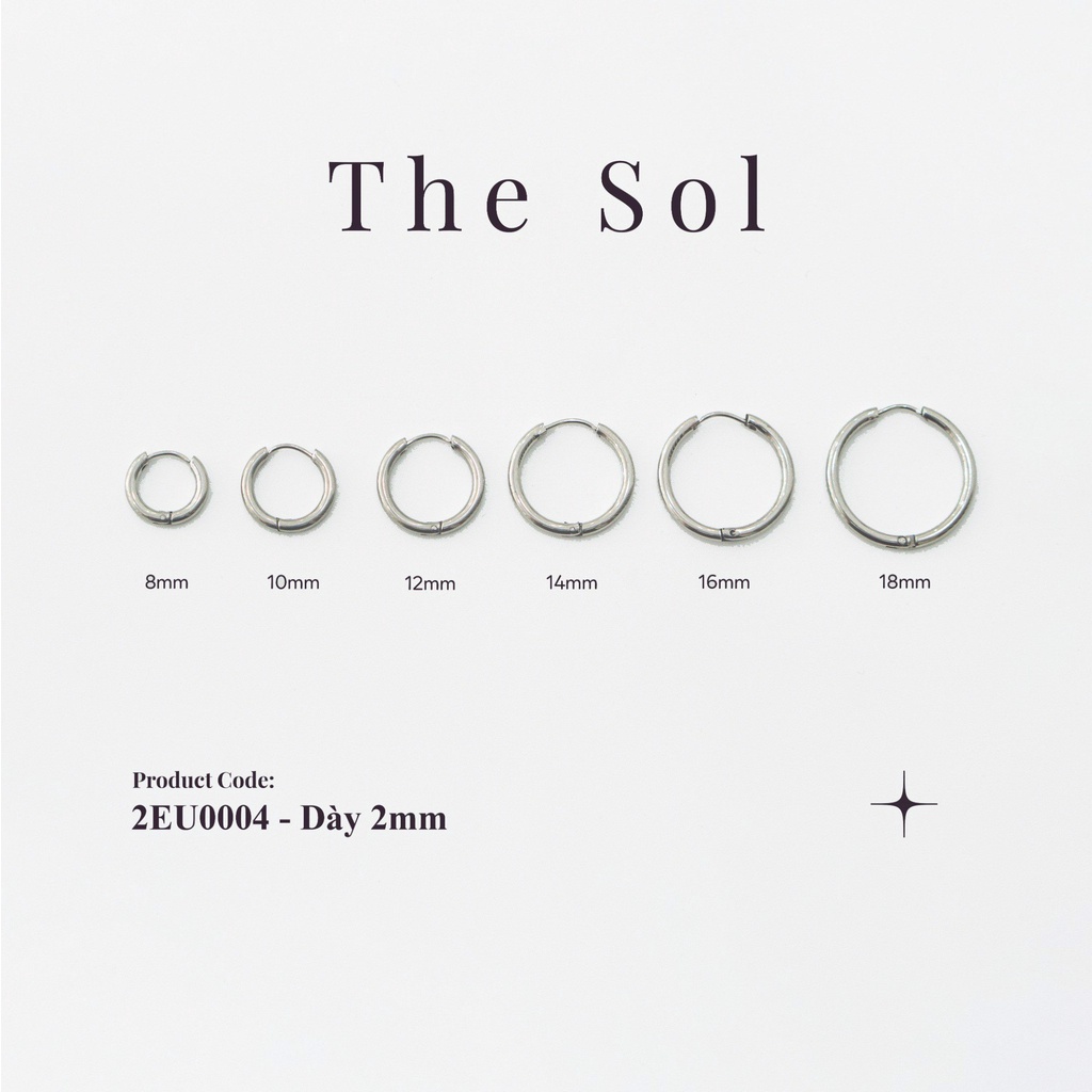 Khuyên Tai Thép Titan Không Gỉ Unisex Dạng Khuyên Tròn Dành Cho Nam Nữ
