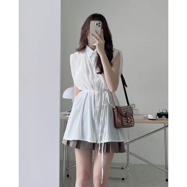 Áo sơmi ba lỗ kèm dây như hình