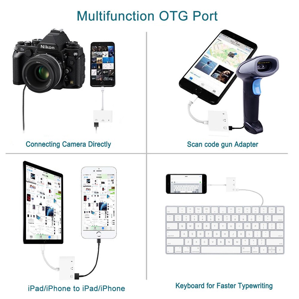 Đầu Chuyển Đổi Sang Usb 3.0 Otg 3.5mm Cho IPX/Xr/Xs/8/7