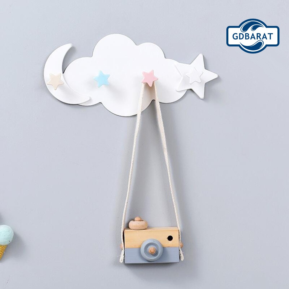 Móc Treo Đồ Gắn Tường Hình Đám Mây Và Ngôi Sao Dễ Thương