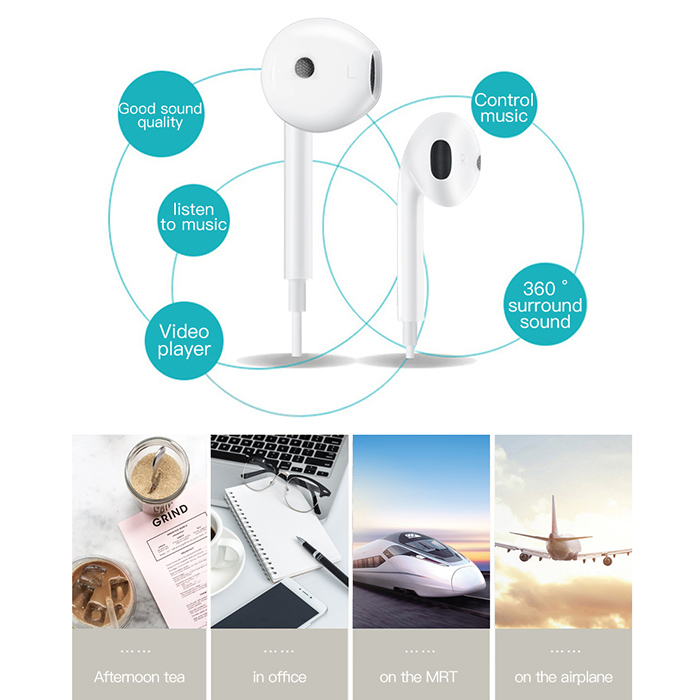 Apple Tai Nghe Nhét Tai Jack 3.5mm Cho Iphone 6 6s 8 7 Plus X Xr Xs Max 11 12 Pro Max Huawei