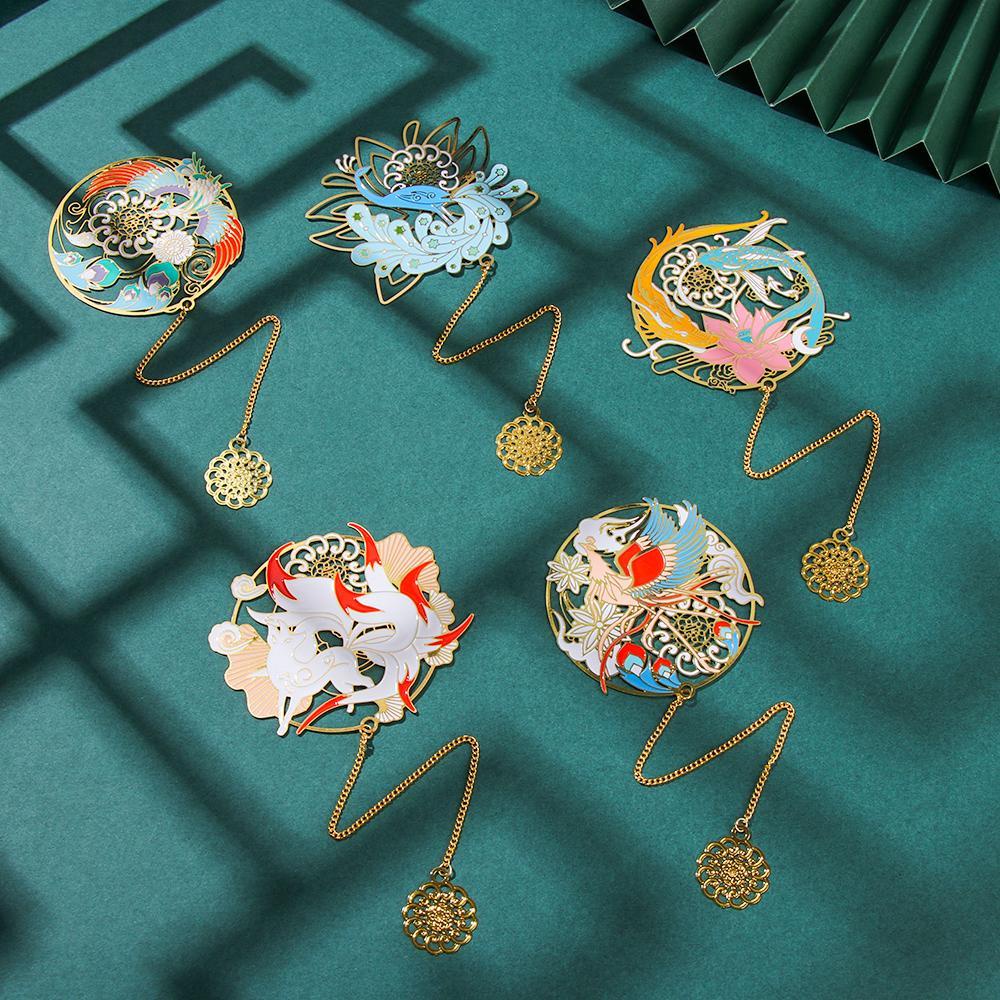 Wttle Bookmark Văn Phòng Phẩm Kim Loại Rỗng Phong Cách Trung Quốc Đánh Dấu Pagination