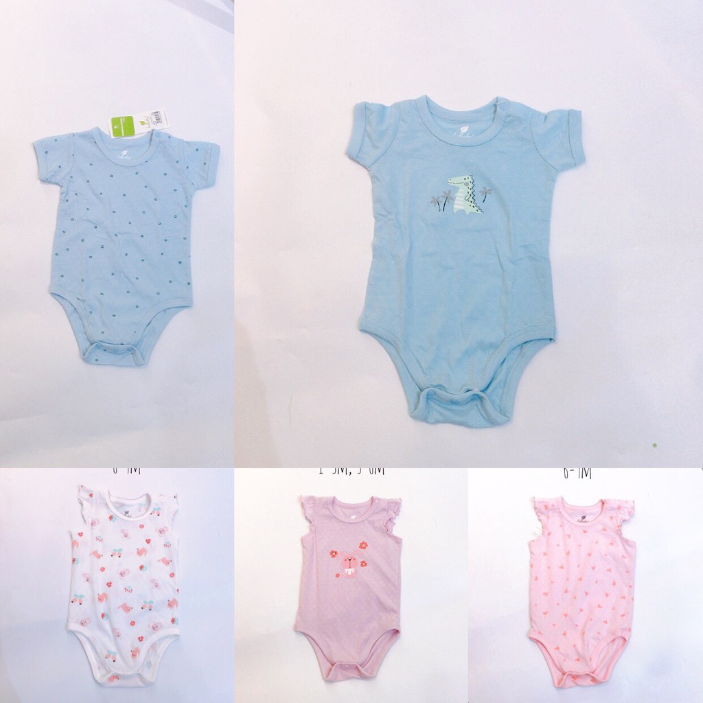 Body cộc tay Lullaby 100% cotton thấm hút tốt