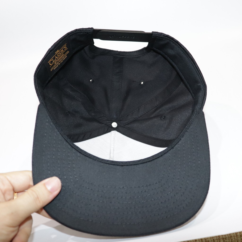 Nón Kết Snapback Full Da Lộn The King Đen Đẳng Cấp Nhà Vua.