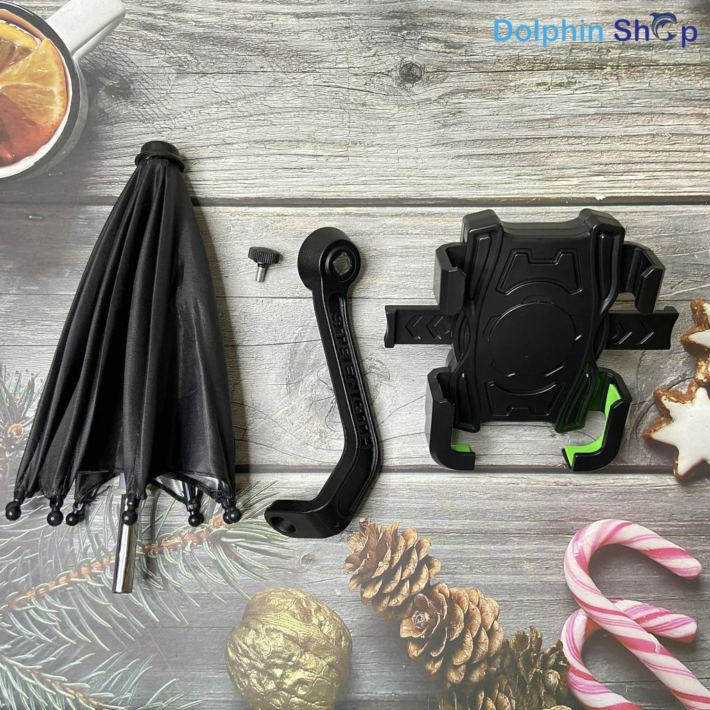 Kẹp Điện Thoại Xe Máy Có Dù Che Mưa, Nắng, Đỡ Lóa Khi Xem Điện Thoại Ngoài Trời