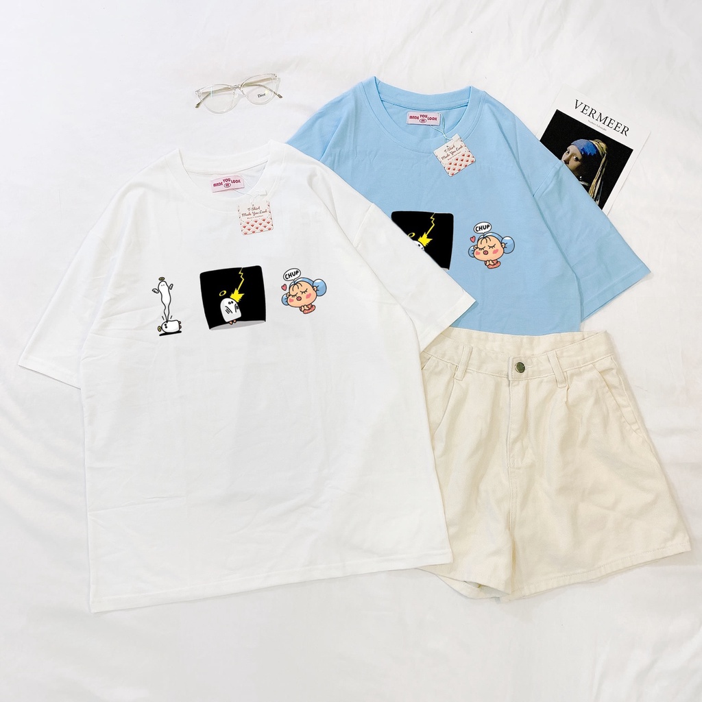 Áo thun tay lỡ  CHUP  phông Unisex nam nữ tee oversize form rộng pull Ulzzang Streetwear Hàn Quốc vải mềm