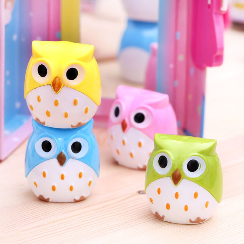 Gọt bút chì chim cú_ đồ dùng học tập cho bé giá rẻ_ xoáy bút chì cú mèo