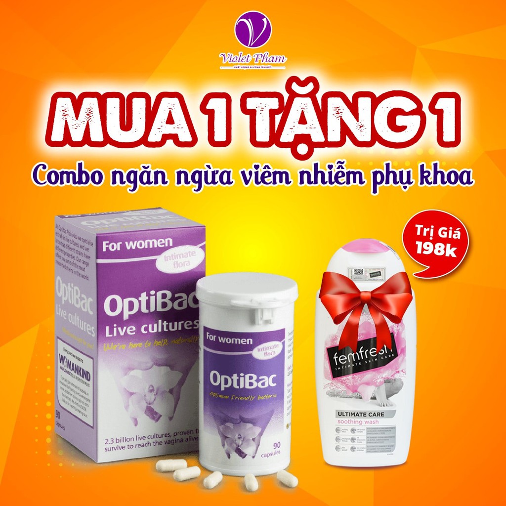 [HÀNG CHÍNH HÃNG] Men vi sinh Optibac tím phòng ngừa viêm nhiễm phụ khoa UK