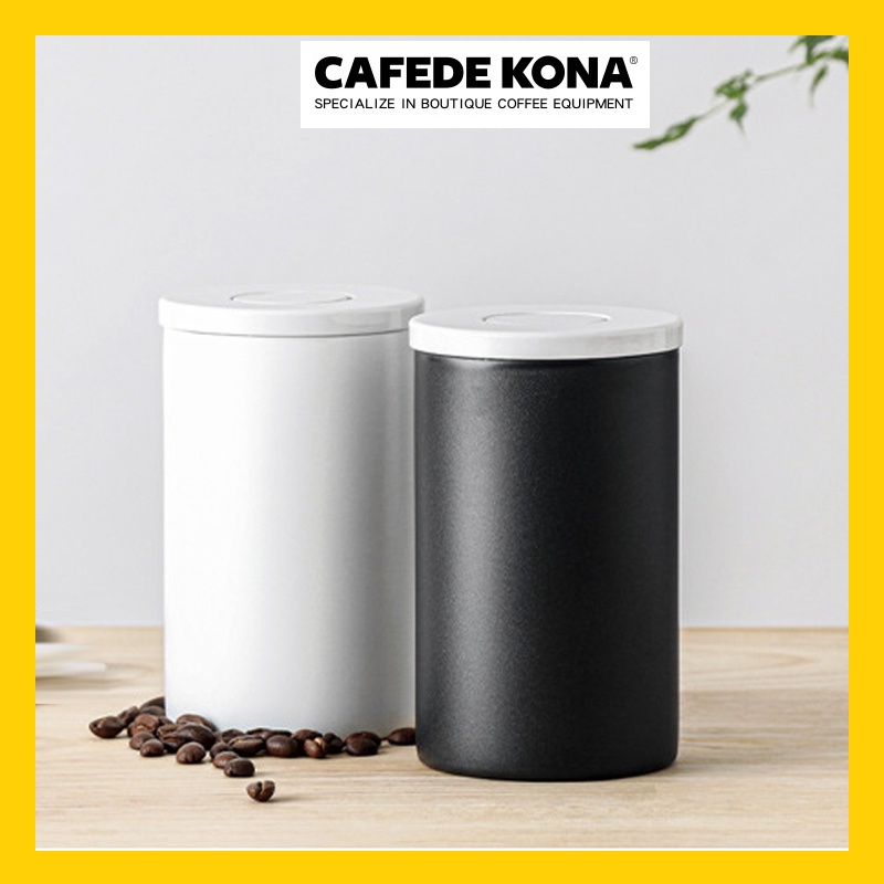 Hũ Đựng Cafede Kona  | Chất Liệu Inox Có Van 1 Chiều