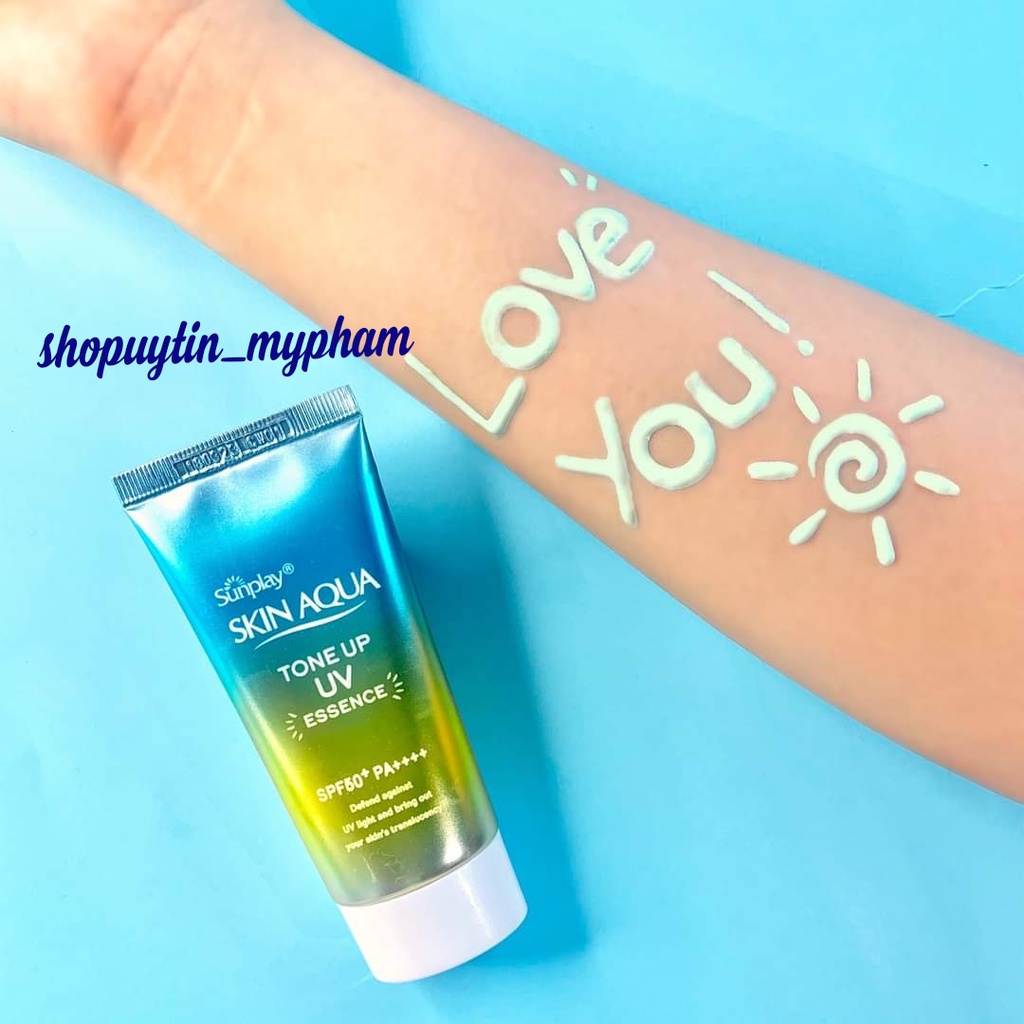 Kem chống nắng kiềm dầu nâng tông Sunplay Skin Aqua Tone Up UV Milk 50g [Mới 2021]