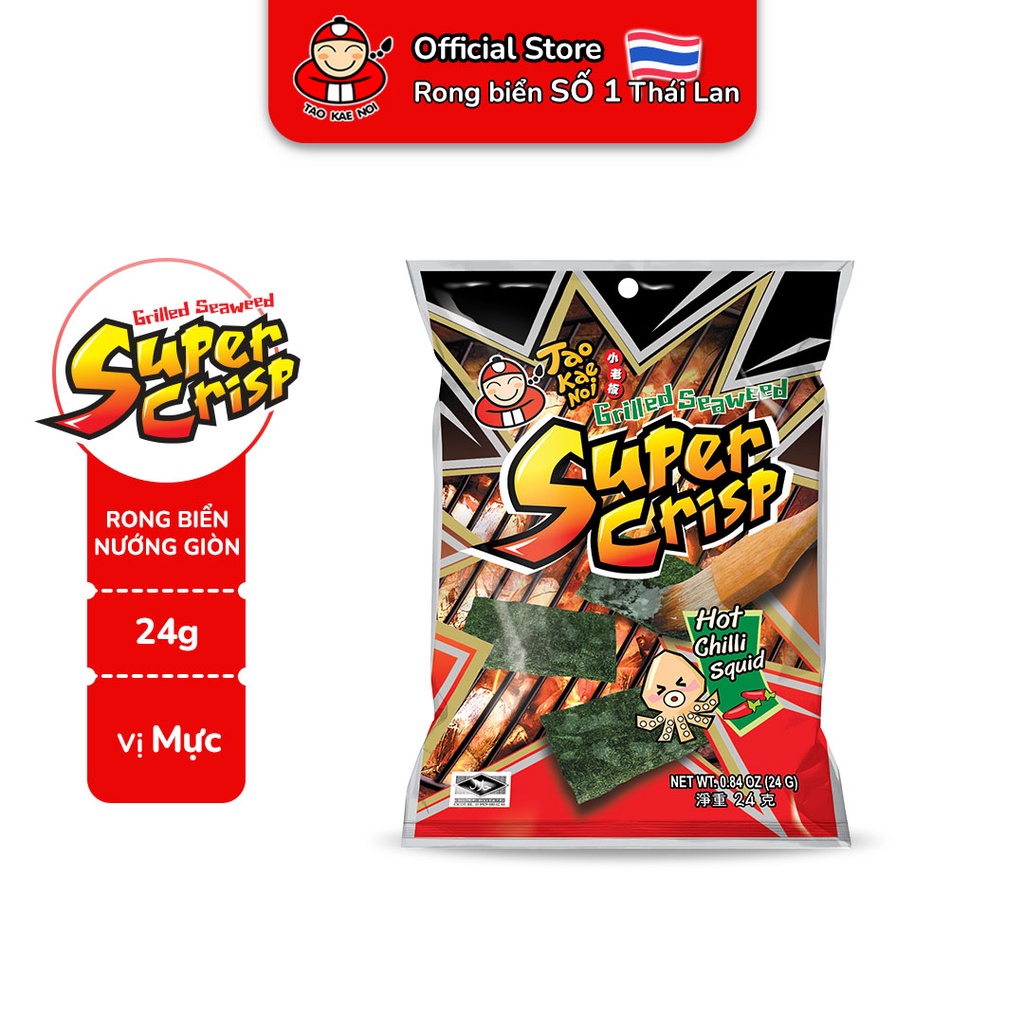 Snack rong biển TaoKaeNoi SUPER CRISP 24g