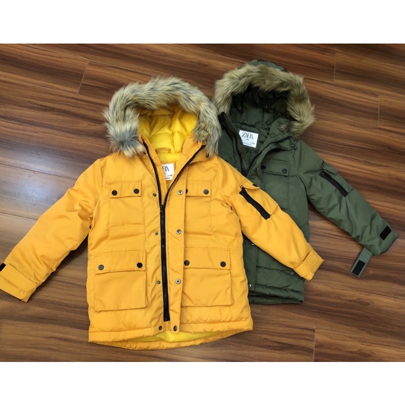 Áo khoác parka trần bông ZR bé trai 16-50kg