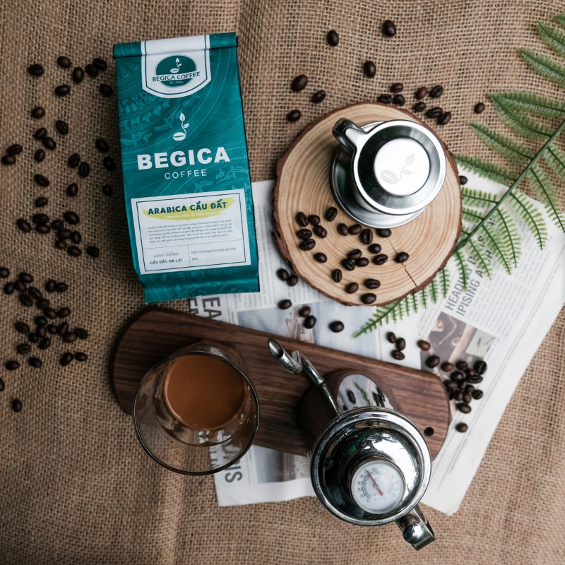 Cà phê đặc sản Arabica Cầu Đất 100% nguyên chất rang xay - Hương thơm quyến rũ, vị chua thanh - dùng pha phin, pha máy | BigBuy360 - bigbuy360.vn