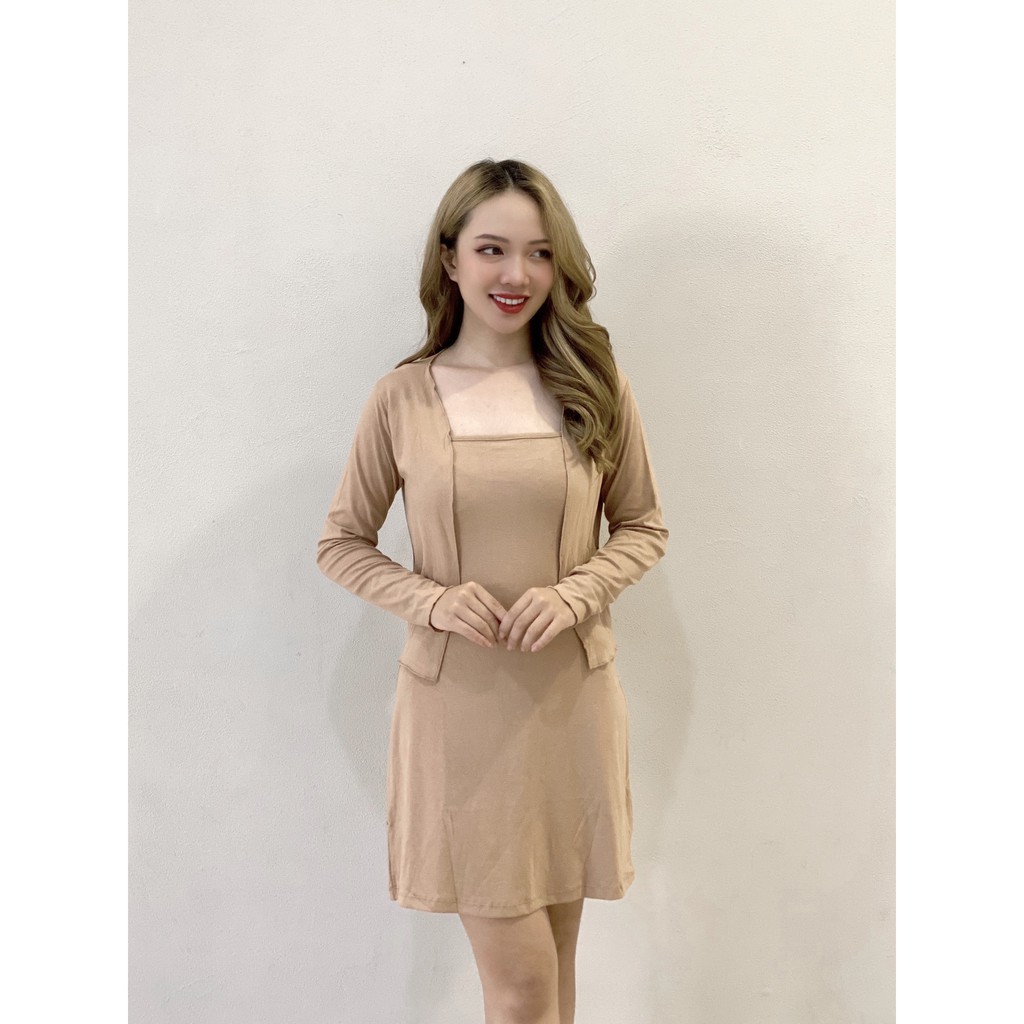 Set váy 2 dây kèm áo khoác ngoài❤️[FREESHIP]❤️Cực xinh xắn và quyến rũ | BigBuy360 - bigbuy360.vn