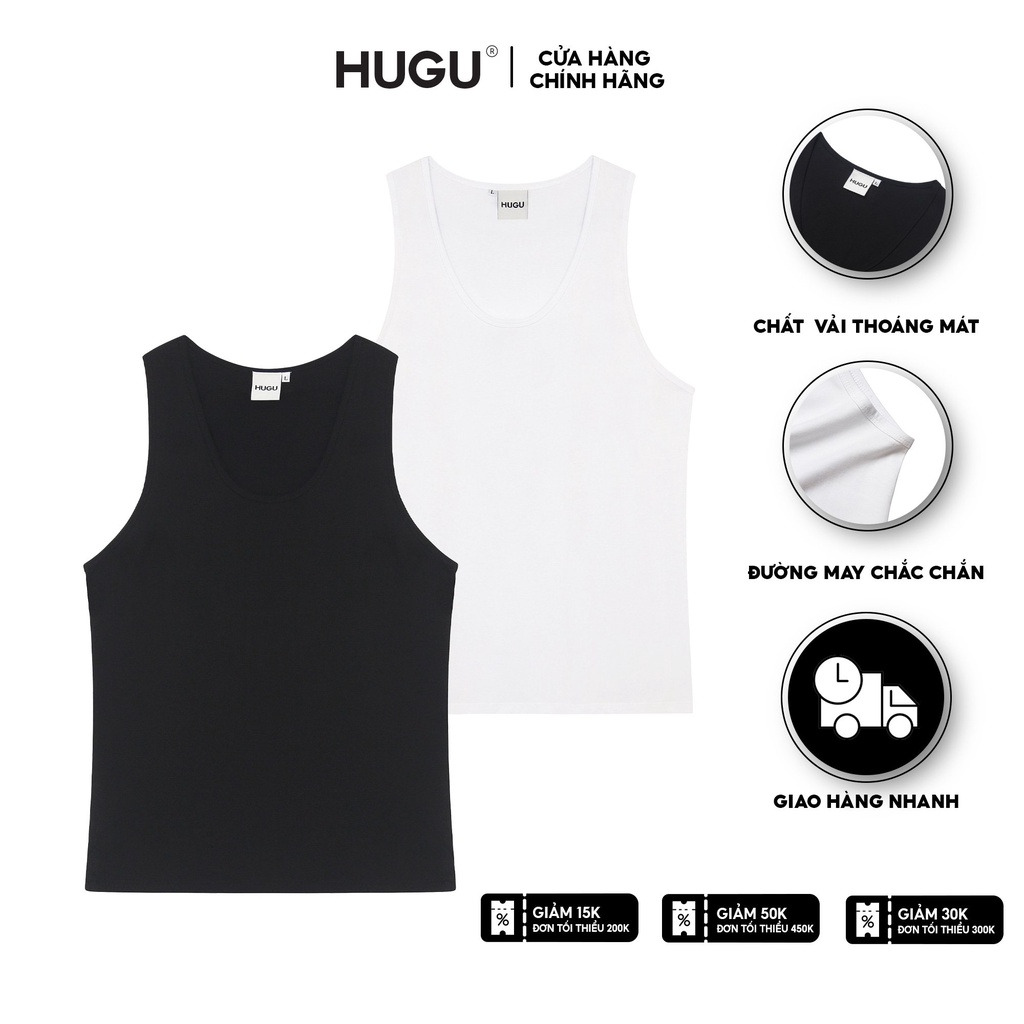 Áo thun ba lỗ tank top nam HUGU - Áo thể thao tập gym chạy bộ thoáng mát