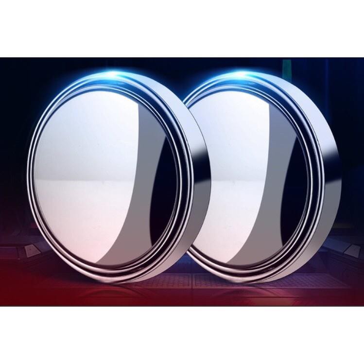 Bộ 2 gương cầu lồi chiếu hậu xóa điểm mù xe hơi 360 độ loại mạ bạc - HV Store Sz632