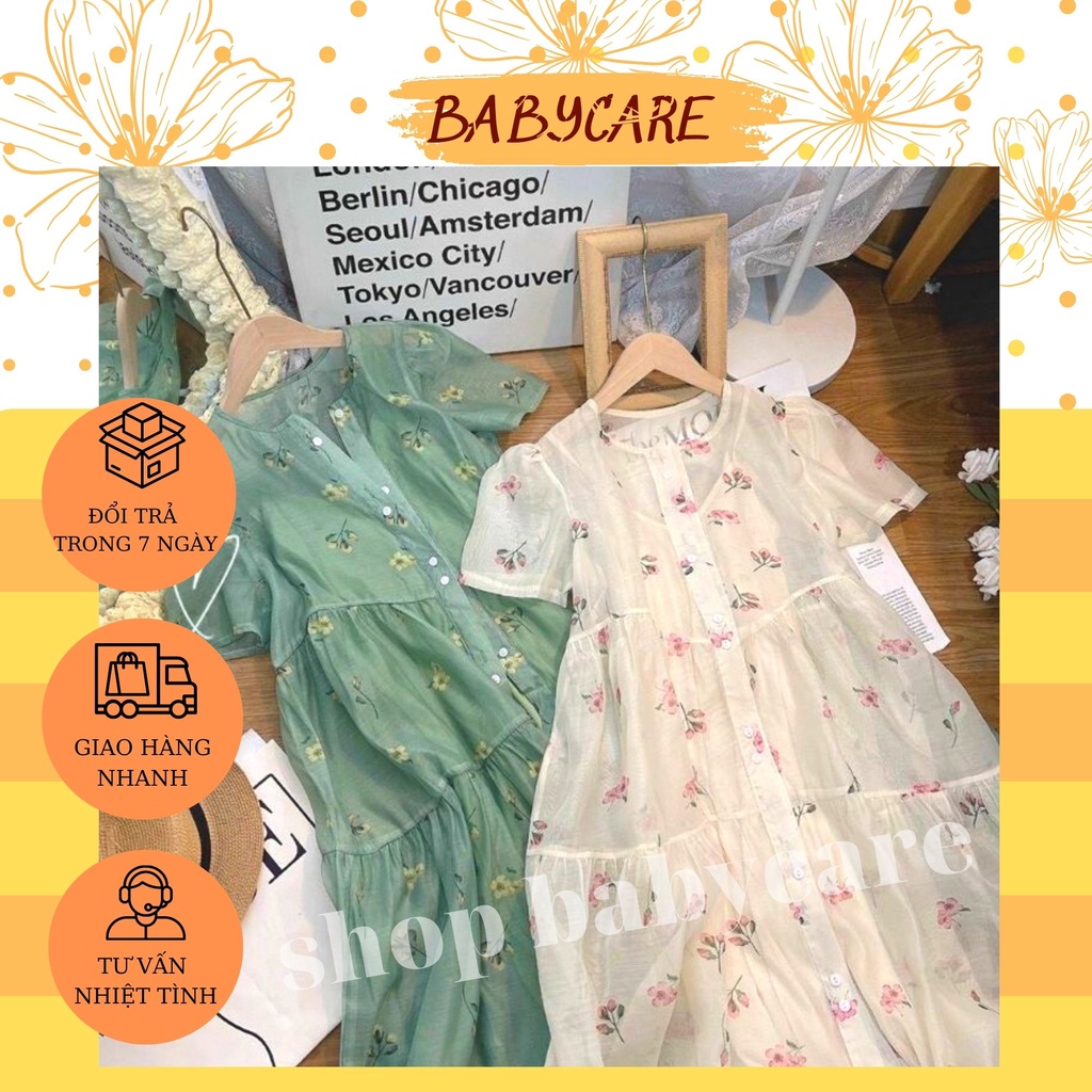 VÁY BẦU TIỂU THƯ HOA NHÍ XINH XẮN - ĐẦM BẦU ĐẸP KIỂU DÁNG HÀN QUỐC CHO MẸ BẦU