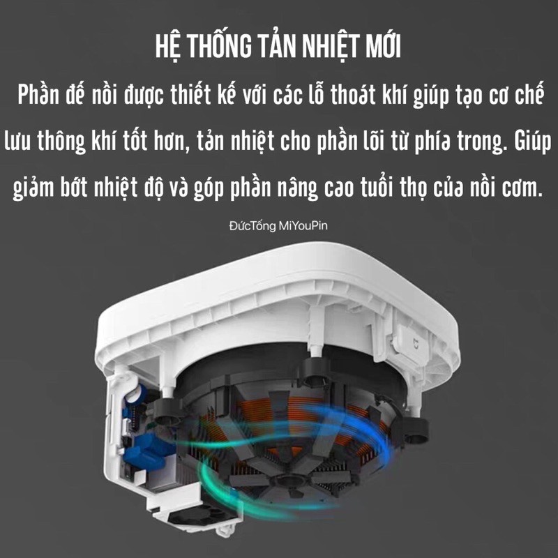 NỒI CƠM ĐIỆN XIAOMI GEN2 CAO TẦN 3L 4L THÔNG MINH KẾT NỐI MIHOME BẢO HÀNH TOÀN QUỐC 12 THÁNG