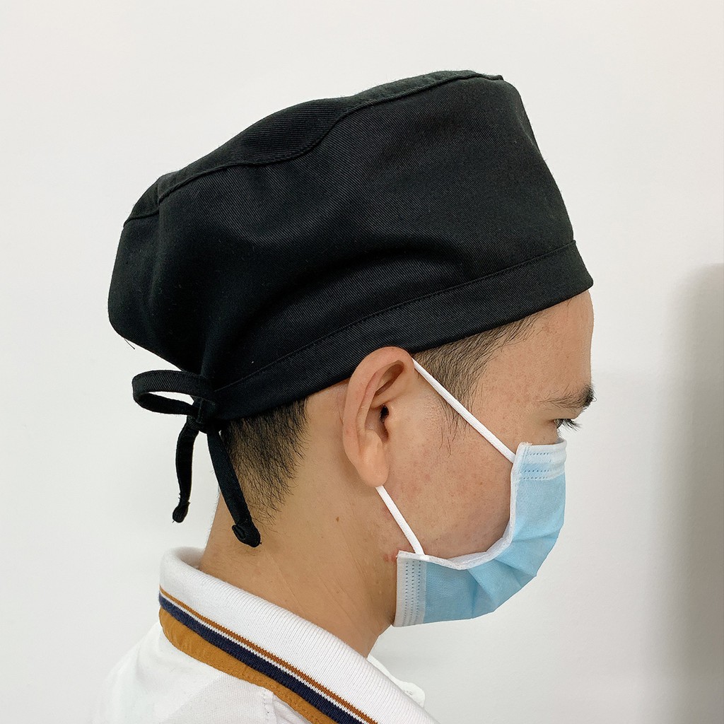 Mũ Nón Đầu Bếp Trưởng, Phụ Bếp Cột Dây Đủ Màu Cho Nhà Hàng, Quán Ăn