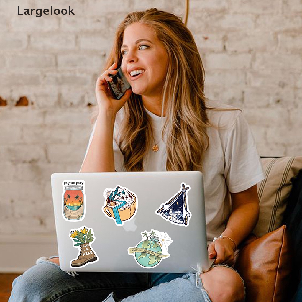 Bộ 50 Miếng Dán Trang Trí Du Lịch / Cắm Trại / Đi Bộ Dài