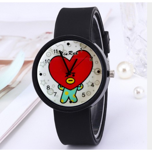 Đồng Hồ Đeo Tay In Hình Bt21 Dễ Thương Xinh Xắn