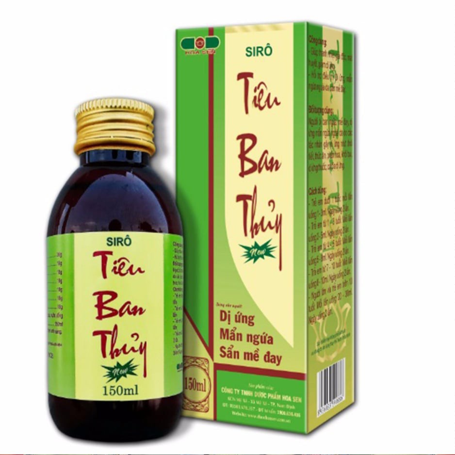 Tiêu Ban Thủy hỗ trợ giảm dị ứng, mẩn ngứa, sẩn mề đay - Lọ siro 150 ml | BigBuy360 - bigbuy360.vn