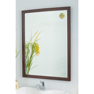 Gương soi kibath vân gỗ đậm kt 50x65 cm kb115
