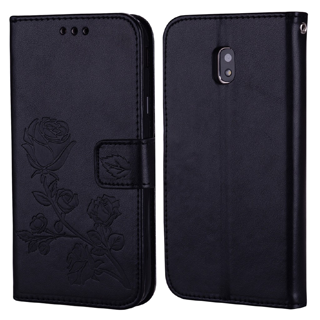 Bao đựng kiểu gập in nổi hình hoa 3D cho Samsung Galaxy J3/J5/J7 Pro 2017 | BigBuy360 - bigbuy360.vn