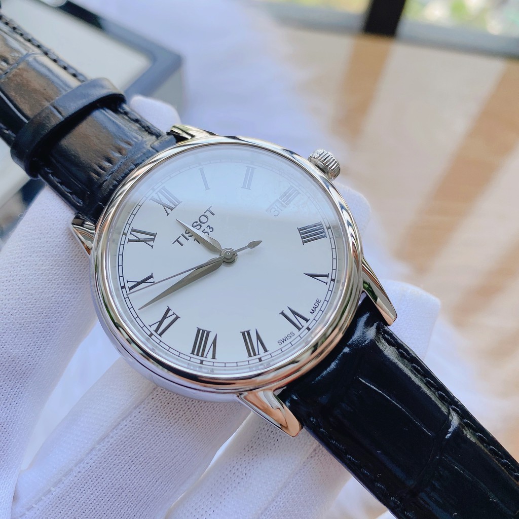 Đồng hồ nam chính hãng Tissot Carson White T085.410.16.013.00 (T0854101601300)- Máy Quartz pin Thụy Sĩ - Kính Sapphire