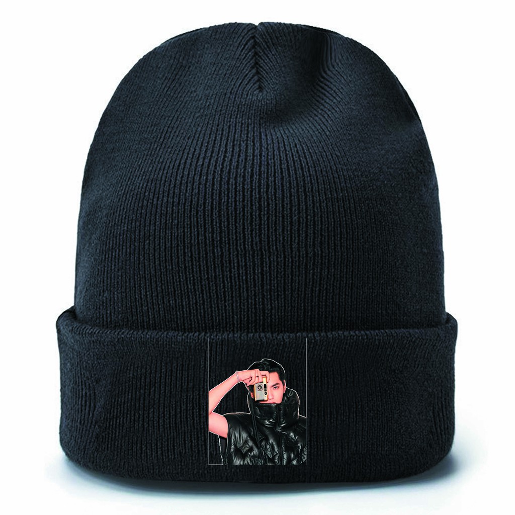 Mũ len in hình CHÂU ĐÔNG VŨ TFBOYS LỤC KHA NHIÊN nón đen idol xinh xắn