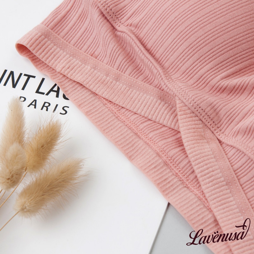 Áo lót nữ cotton hở lưng chữ u đệm mỏng cao cấp freesize 40-55kg LAVENUSA AL50